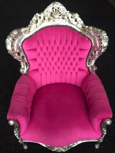 Barok stoel roze kind